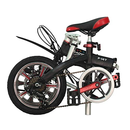 Bici pieghevoli : Aquila 14in Mini Folding Bike, 6 Speed ​​City Pieghevole Compatto Bici for Urban Commuter, Sport Esterni della Bici Adulta delle Donne degli Uomini AQUILA1125