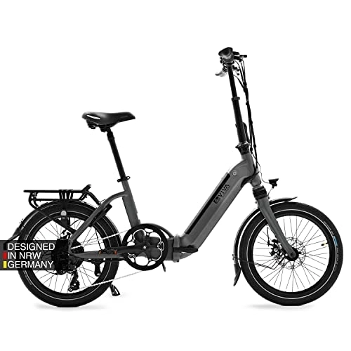Bici pieghevoli : AsVIVA E-bike B13 bici ripiegabile elettrica con batteria Samsung 36V 15, 6Ah | Bici pieghevole 20" con deragliatore Shimano a 7 marce, motore posteriore Bafang, freni a disco | Bicicletta nero