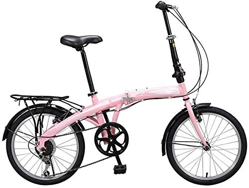 Bici pieghevoli : Bicicletta pieghevole Outdoor maschio bici per adulti e studenti di sesso femminile in generale i ragazzi e le ragazze adolescenti in bicicletta, Pink