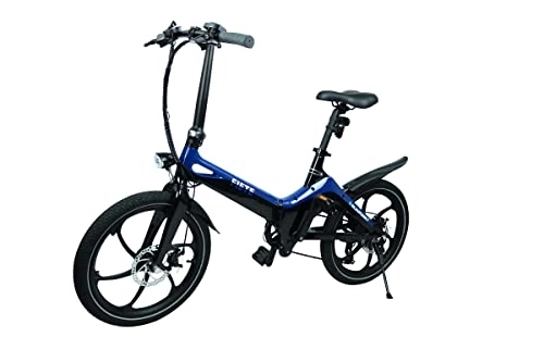 Bici pieghevoli : Blaupunkt Fiete 2022 - Bicicletta pieghevole da 20", colore: Blu / Nero
