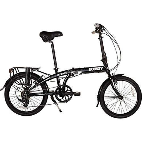 Bici pieghevoli : Bounty Citylite, Bicicletta Pieghevole Unisex Adulto, Nero, 33 cm