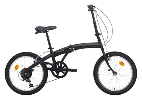 Bici pieghevoli : CINZIA Bici Bicicletta Fold Trolley Pieghevole 24'' 6V Nero - Grigio