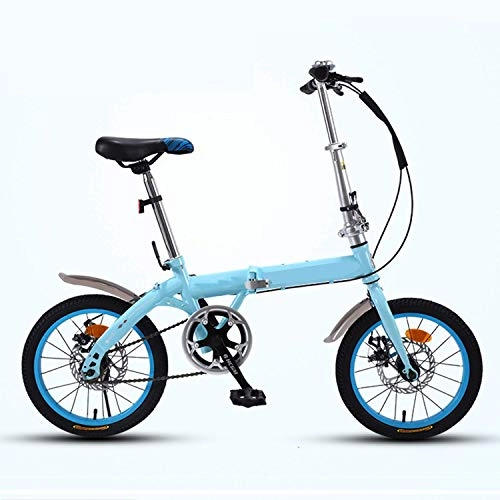 Bici pieghevoli : City Bike pieghevole, pieghevole bici di esercitazione, Biciclette pieghevoli for gli uomini, pieghevole bici leggera, Fold Up biciclette for adulti AQUILA1125 ( Color : Blue , Size : 16 inches )