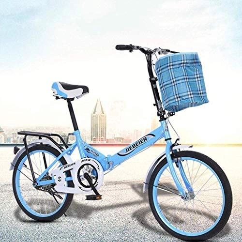 Bici pieghevoli : CSS Bicicletta pieghevole, 20 'Bicicletta pieghevole pieghevole in lega per pendolari Leggera città per camper 6-24, Blu