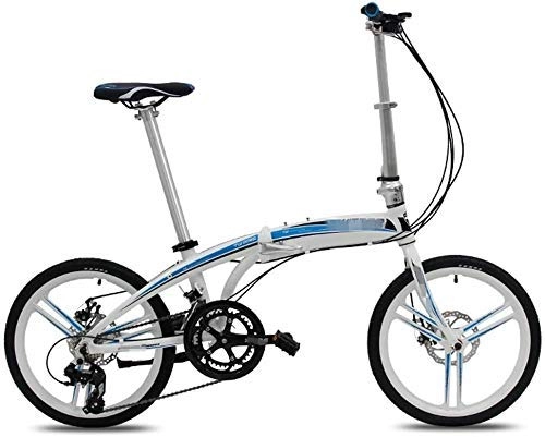 Bici pieghevoli : CXY-JOEL Bicicletta Pieghevole Mini per Bambini Bicicletta Ultraleggera da Viaggio Mini Adatta per la Guida in Bici da Città (Colore: Nero Rosso, Dimensioni: 20 Pollici), Bianco Blu