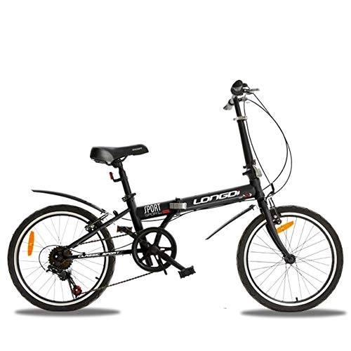 Bici pieghevoli : DBSCD Biciclette Pieghevoli per Adulti, Biciclette Pieghevoli velocità variabile Studente Ruota Piccola Bicicletta Regalo Pieghevole Bicicletta da 20 Pollici Nera