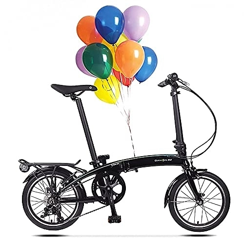 Bici pieghevoli : DODOBD Mini Bicicletta Pieghevole 16 Pollici a velocità Variabile Telaio Pieghevole in Lega di Alluminio, Folding Bike Adatto per Adulti Donne Uomini e Adolescenti Bici da Città
