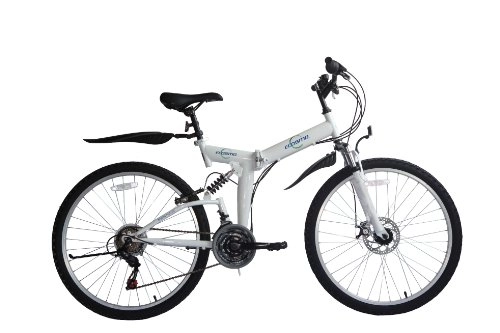 Bici pieghevoli : Ecosmo, Mountain bike 21SP, 26 pollici, pieghevole, cambio Shimano - 26SF02W, con borsa per il trasporto