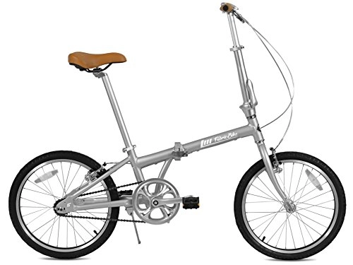 Bici pieghevoli : FabricBike Folding Pieghevole con Telaio in Lega, Bicicletta Single Speed, 3 Colori (Space Grey & Black)