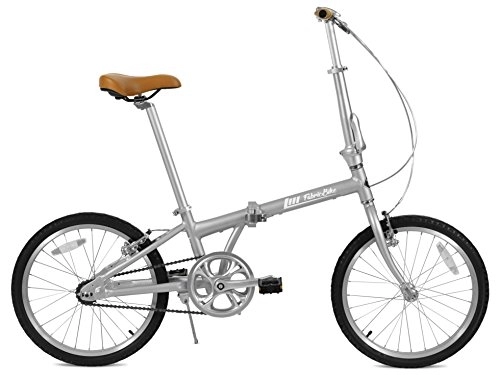 Bici pieghevoli : FabricBike Folding Pieghevole in Alluminio, 20", Bicicletta Single Speed, 3 Colori (Space Grey)