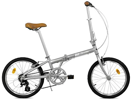 Bici pieghevoli : FabricBike Folding Pieghevole in Alluminio, 20", Bicicletta Single Speed, 3 Colori (Space Grey 7 Speed)