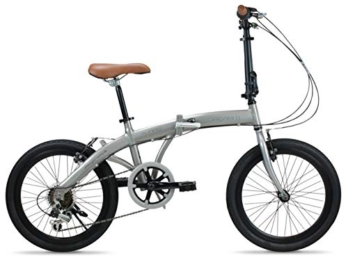 Bici pieghevoli : Fabricbike Folding Pieghevole in Alluminio, 20", Bicicletta Single Speed, 3 Colori (Turbo Space Grey 6 Speed)