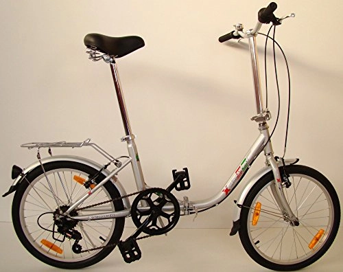 Bici pieghevoli : germ anxia bici pieghevole comfort 20 '6 G SHIMANO, illuminazione LED e tasche, nero