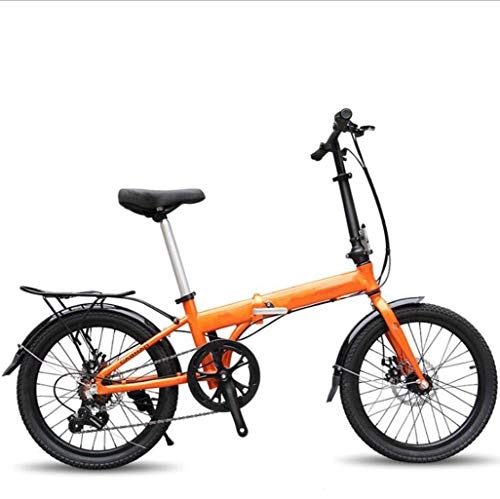 Bici pieghevoli : GHGJU Bicicletta in Lega di Alluminio 20 Pollici Pieghevole Bicicletta velocit Bicicletta Pieghevole Bici Mountain Bike Adatto for Tutti Gli Sport e Il Ciclismo di Tutti i Giorni (Color : Orange)