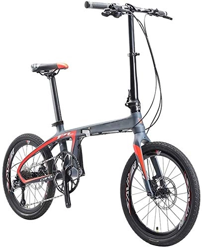 Bici pieghevoli : HFFFHA 20 inch compatta Singola Bici for Gli Studenti Adulti Montagna piegante della Bicicletta Pieghevole Bike MTB Nero Sport (Color : B)