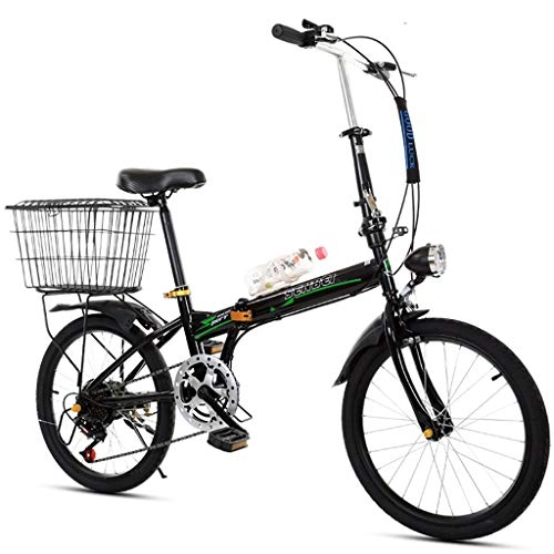 Bici pieghevoli : HFFFHA Portable Leggero Bicicletta Pieghevole Città della Bici della Bicicletta for Adulti Ultra Light Ammortizzatore Bicicletta Commuter Bike (Color : B)