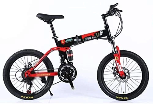Bici pieghevoli : HLZY Folding Bike Bici Adulta Studenti Ultra-Light Portatile Compatto Pieghevole Outroad Biciclette for Donne degli Uomini (Color : Red, Size : 20 Inches)
