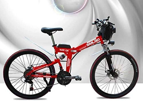 Bici pieghevoli : Hold E-Bikes Mountain Bike X9 Bicycles Ruote a Raggi 21"21 velocità con Doppio Freno a Disco@Rosso