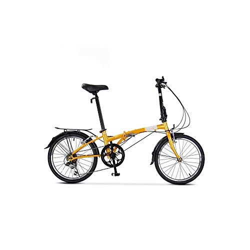 Bici pieghevoli : Jinan DAHON Bicicletta Pieghevole 20 Pollici 6 velocit Uomini e Donne Adulti Tempo Libero Biciclette HAT060 Arancione (Color : Orange)