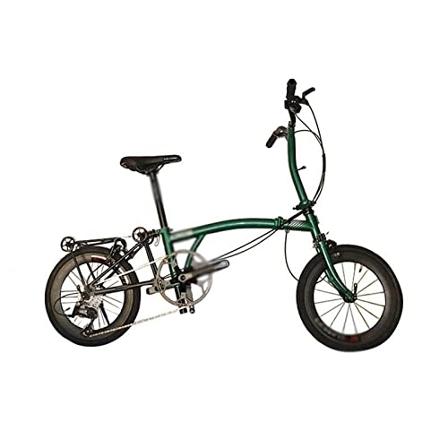 Bici pieghevoli : KOOKYY Bicicletta pieghevole da 16 pollici, 349 V, freno, 9 velocità, telaio in acciaio al cromo-molibdeno