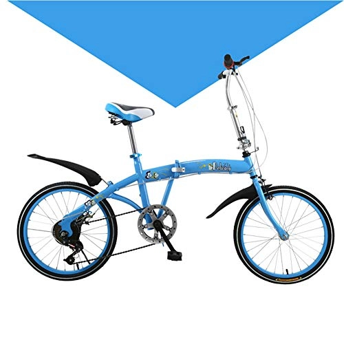 Bici pieghevoli : LETFF Bicicletta pieghevole per adulti da 20 pollici per uomo e donna(Blue)
