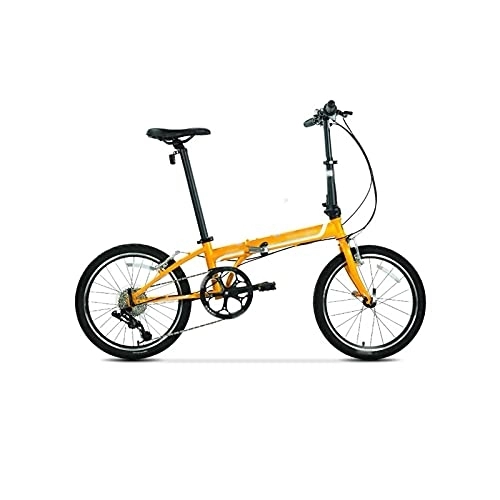 Bici pieghevoli : LIANAI Zxc - Bicicletta pieghevole a 8 velocità, telaio in acciaio al molibdeno cromato, facile da trasportare in città e sport all'aria aperta (colore: arancione)
