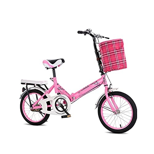 Bici pieghevoli : Liangsujian Bicicletta, Bici Pieghevole da 20 Pollici da 16 Pollici Bicicletta da 16 Pollici Multifunzione Bike Aspirazione Shock-Assorbente Bikes Bikes (Color : Pink, Size : 20inch)