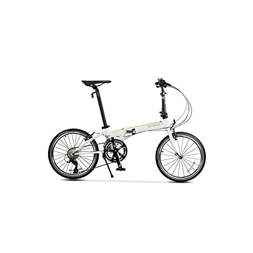 Bici pieghevoli : Liangsujian Bicicletta Pieghevole Dahon Bike Chrome Molybdenum Steel Frame 20 Pollici Base (Color : White)