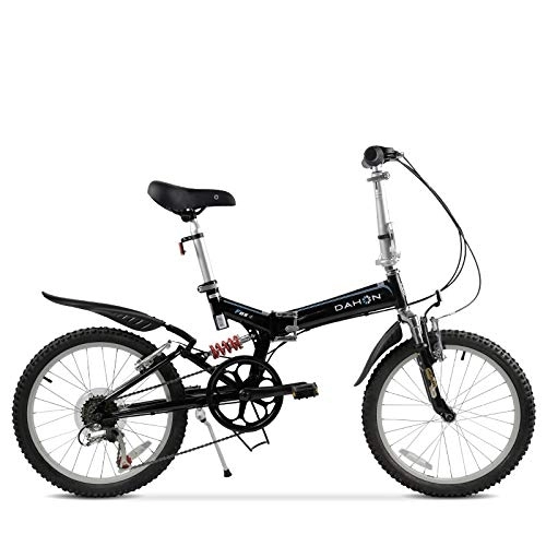 Bici pieghevoli : LXLTLB Bicicletta Città Pieghevole velocità Variabile Unisex Adatto per Altezza 160-180 cm Bicicletta Folding Doppio Assorbimento degli Urti, Nero