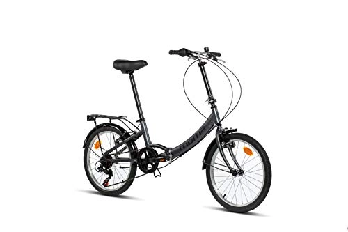 Bici pieghevoli : Moma Bikes First Class Ii Bicicletta di Città Pieghevole, 20", Alluminio Shimano 6v, Sella Confort, Unisex - Adulto, Grigio, Unic Size