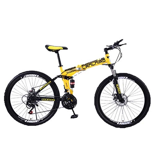 Bici pieghevoli : NZ-Children's bicycles 26"MTB Folding Mountain Bike, Dual Suspension Bike, 27 velocità Shimano Gears Mountain Bike