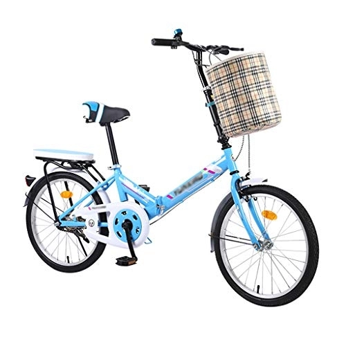 Bici pieghevoli : QWASZ City Bike Pieghevole, velocità Singola / velocità Variabile Mini Bicicletta Pieghevole Portatile per Studenti Lavoratori D'ufficio