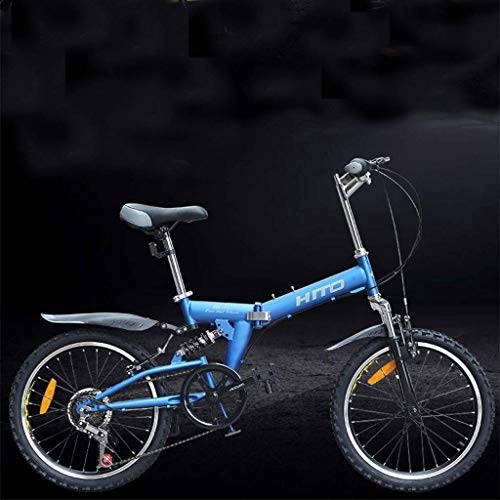 Bici pieghevoli : SEESEE.U 20"Nuovo Pieghevole da Donna Shopper City Bike Bike Leggero Mini Bici Pieghevole Piccolo Mountain Bike Portatile MTB Bicicletta, Doppio Sistema frenante V