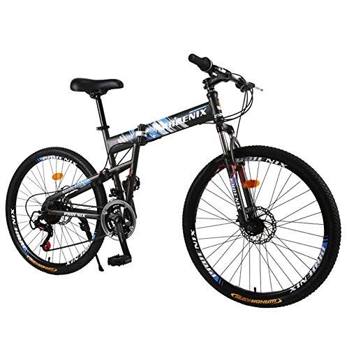 Bici pieghevoli : XBSLJ Mountain Bike, Bici da Città Mountain Bike, Ammortizzatore a 27 velocità Bici Pieghevole da 26 Pollici Mountain Bike Freno a Doppio Disco Bici a velocità variabile Bici da Strada per Adulti