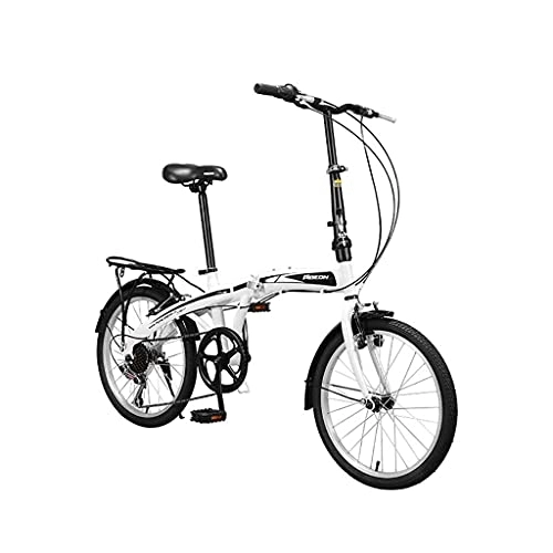 Bici pieghevoli : XBSXP Bicicletta a velocità variabile Bicicletta Pieghevole Antiscivolo Leggera a 7 velocità Bicicletta da Uomo e Donna ad Assorbimento degli Urti (Altezza Adatta: 130-190 cm)