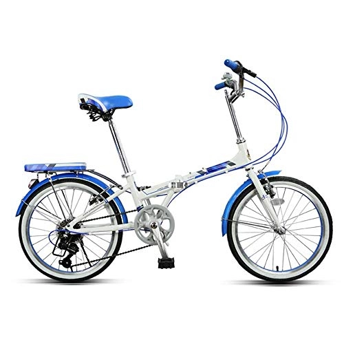 Bici pieghevoli : XMIMI Bicicletta Pieghevole da Uomo con Telaio in Lega di Alluminio Abbinata a Colori Bicicletta da Uomo e Donna 7 velocità 20 Pollici