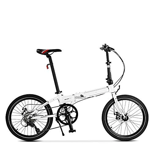Bici pieghevoli : XMIMI Bicicletta Pieghevole Pieghevole in Lega di Alluminio con Doppio Freno a Disco Bicicletta Pieghevole da 20 Pollici