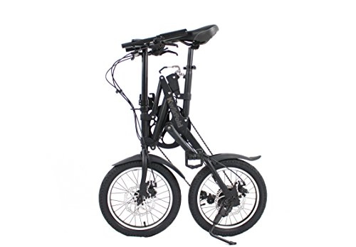Bici pieghevoli : Xte3,  bicicletta pieghevole da 40, 6 centimetri, con cambio Shimano a 7 marce, Nero , 16inch