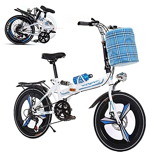 Bici pieghevoli : YANGHAO-Mountain bike per adulti- Bicicletta per adulti pieghevole, bicicletta da 26 pollici da 26 pollici, anteriore e posteriore doppio freno a disco integrato ruota assorbente ammortizzatore auto a