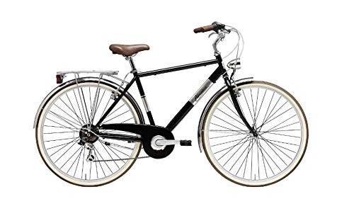 Biciclette da città : Adriatica Bici Bicicletta PANAREA Uomo 28'' Shimano 6V Nera