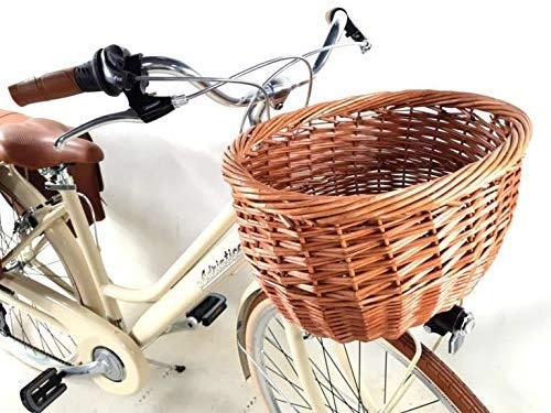 Biciclette da città : Adriatica Bicicletta City Bike 28″ Donna in Alluminio Cambio 6 velocità + Cestino e Borse - Color Beige
