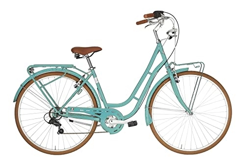Biciclette da città : Alpina Bike, Bicicletta Donna America, Acquamarina, 28", Acciaio