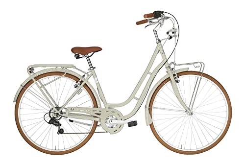 Biciclette da città : Alpina Bike, Bicicletta Donna America, Crema, 28", Acciaio
