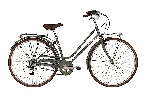 Biciclette da città : Alpina Bike, Bicicletta Donna Rondine, Verde, 28", Acciaio