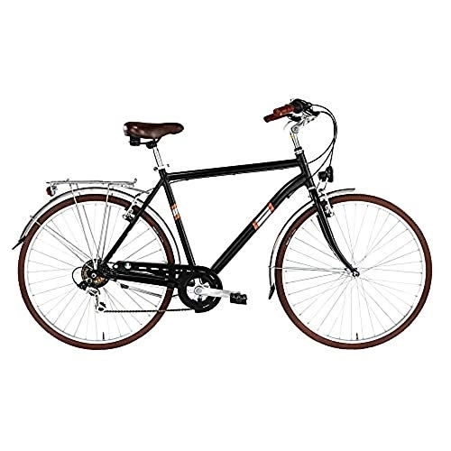 Biciclette da città : Alpina Bike, Bicicletta Trekking 6v Uomo Roxy, Nero, 28", Allluminio