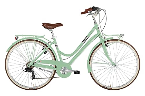 Biciclette da città : Alpina Bike Bonneville 6v, Bicicletta da Città Donna, Verde Menta, 28
