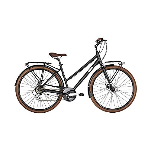 Biciclette da città : Alpina Bike Comfort, Bicicletta Donna, Nero, 46 cm