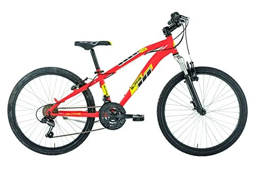 Biciclette da città : Alpina Bike Flip 6v, Bicicletta Mountain Bike Ragazzo, Rosso, 24