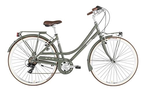 Biciclette da città : Alpina Bike Freetime 28", Bicicletta Donna, Verde Militare, 21v