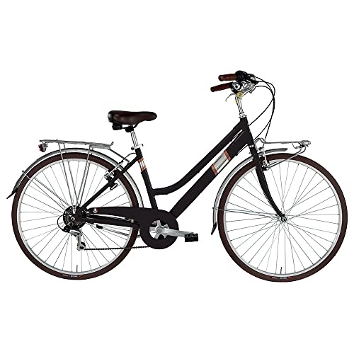 Biciclette da città : Alpina Bike Roxy 6v, Bicicletta da Città Donna, Nero, 28